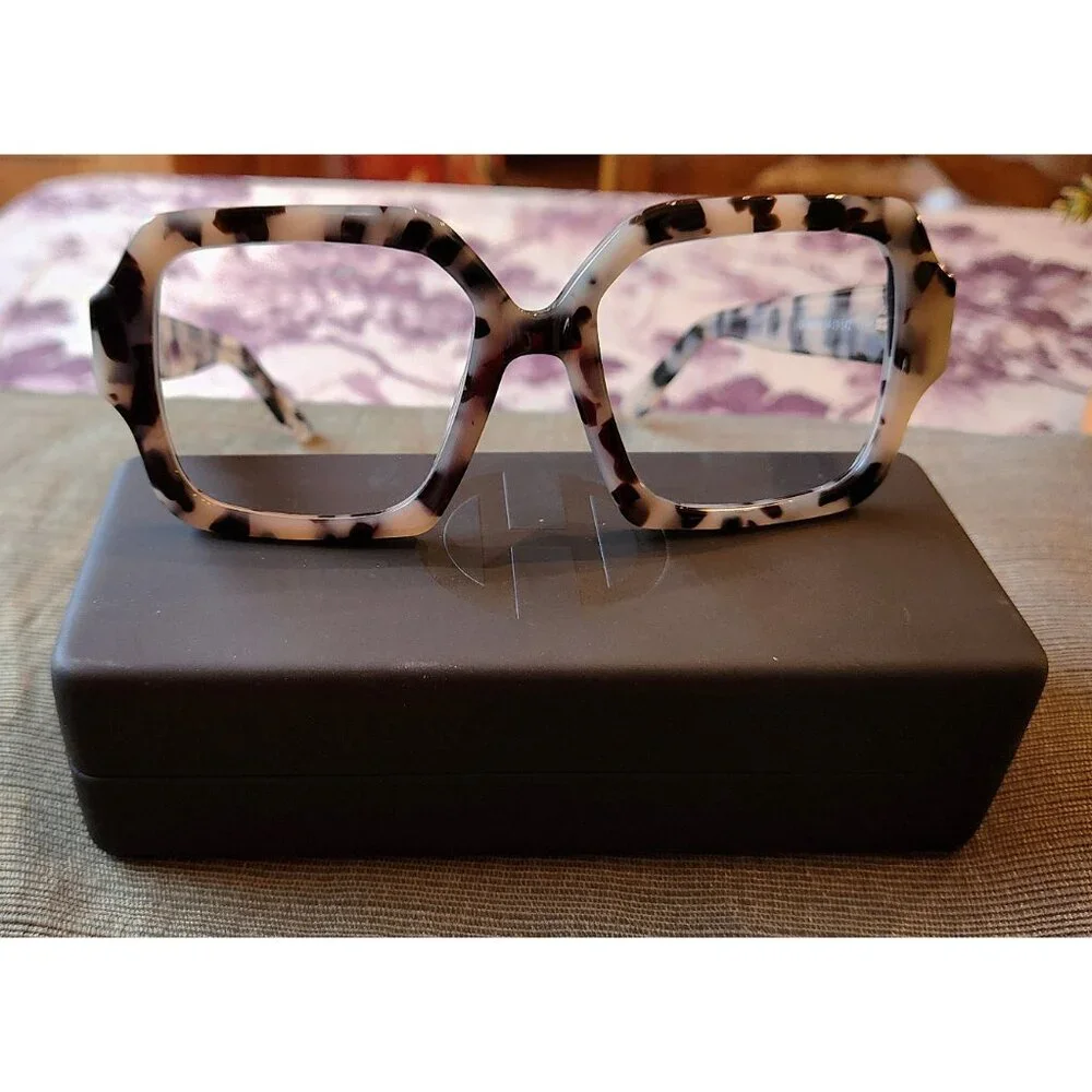 HIP Optical Glasses Laga Hard Case Large Geometric Tortoiseshell - NIB